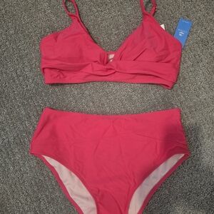 Cupshe Vibrant Pink Bikini Set